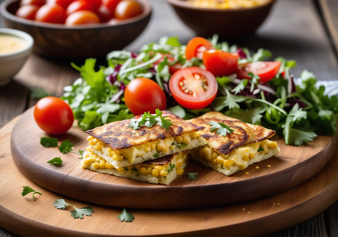 Potato‑Corn Tortilla with Side Salad