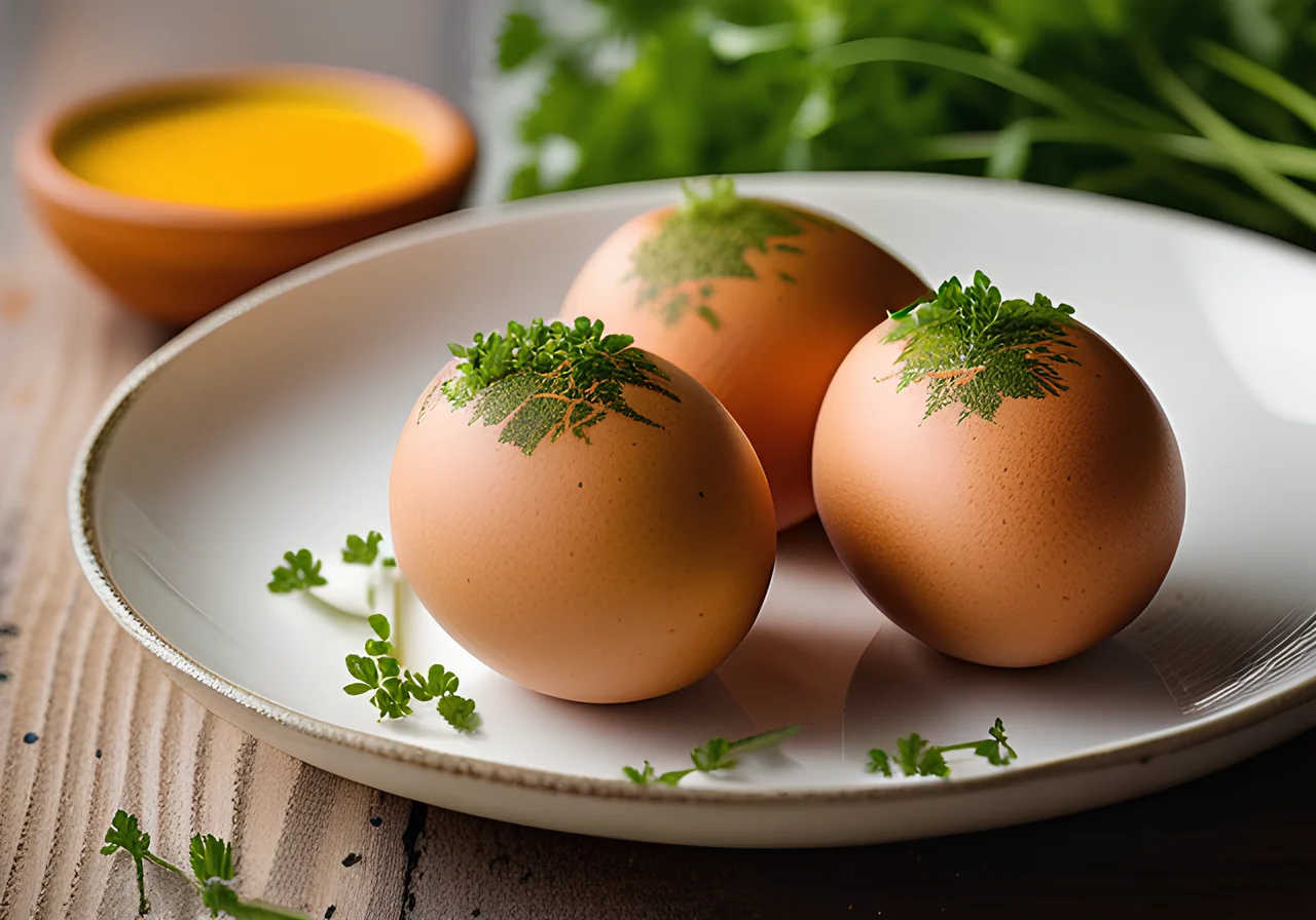 Filled Eggs with Cress