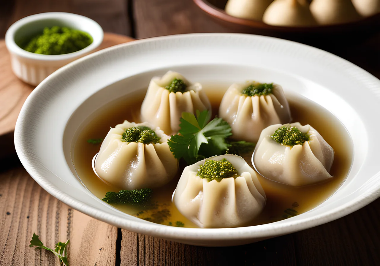 Beef Soup with Bone Marrow Dumplings