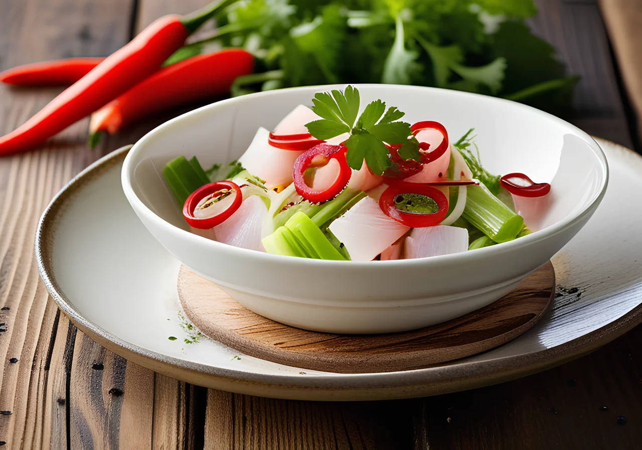 Ceviche with Celery Stalks