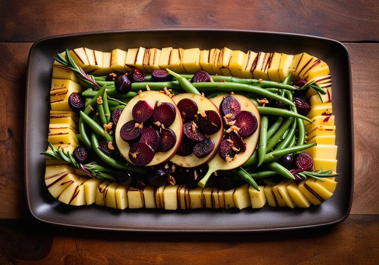 Warm Beet Salad with Beans, Shallots and Figs