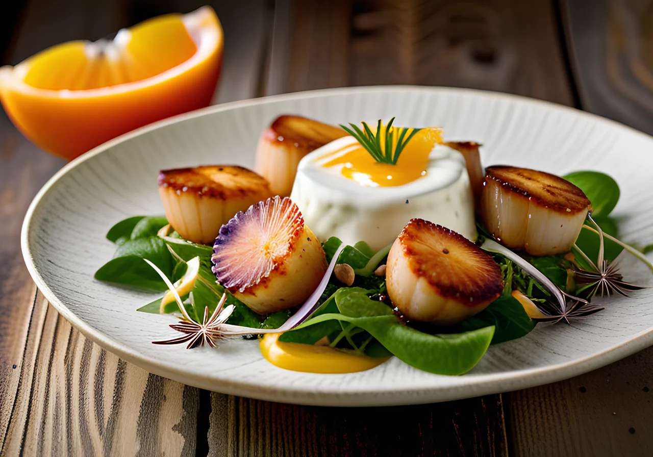 Pan‑fried Scallops with Citrus Mango Chutney