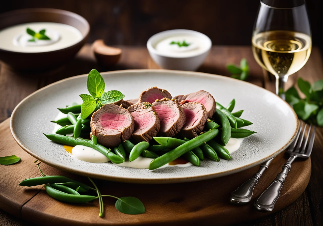Lamb Fillet with Green Beans