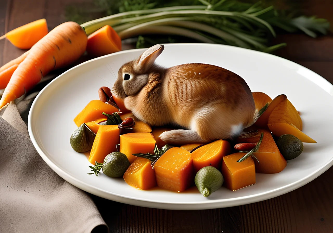 Rabbit with Winter Vegetables in a Romertopf