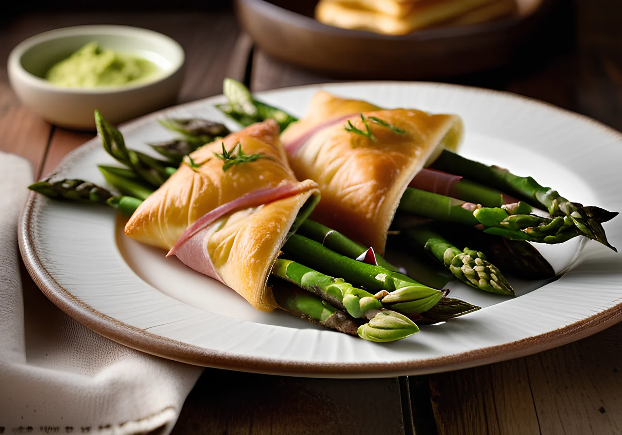 Green Asparagus in Crispy Pastry