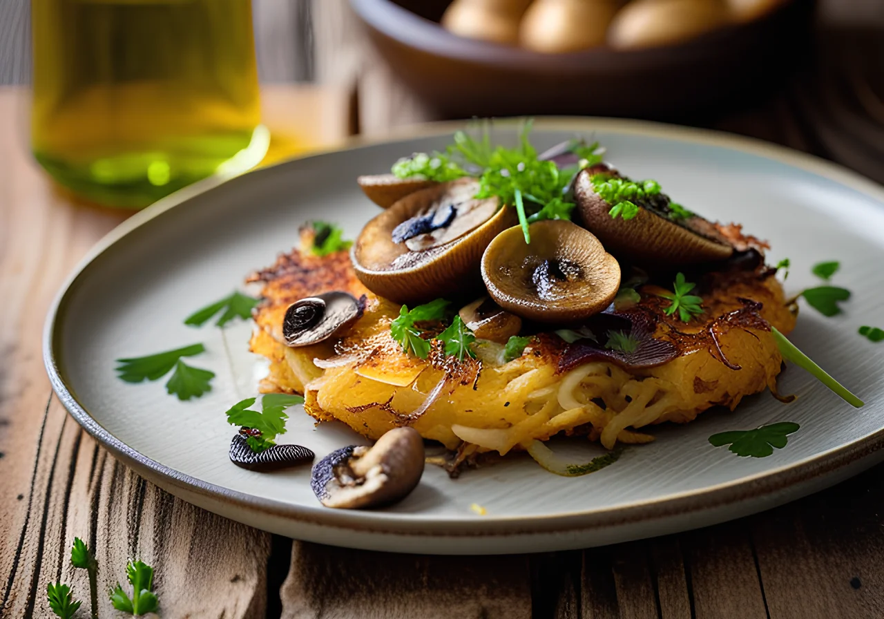 Potato Rösti with Mushrooms