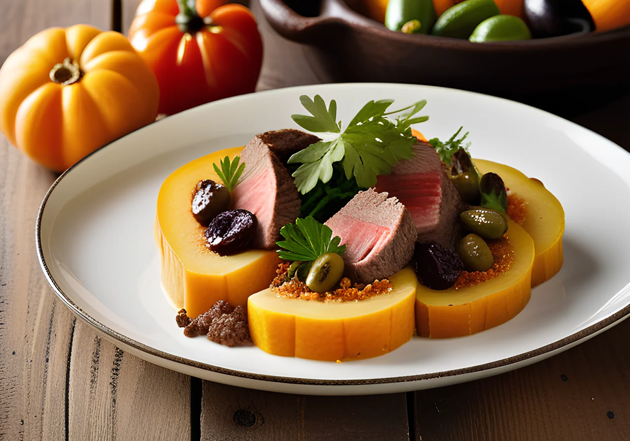 Patisson Squash Filled with Ground Meat