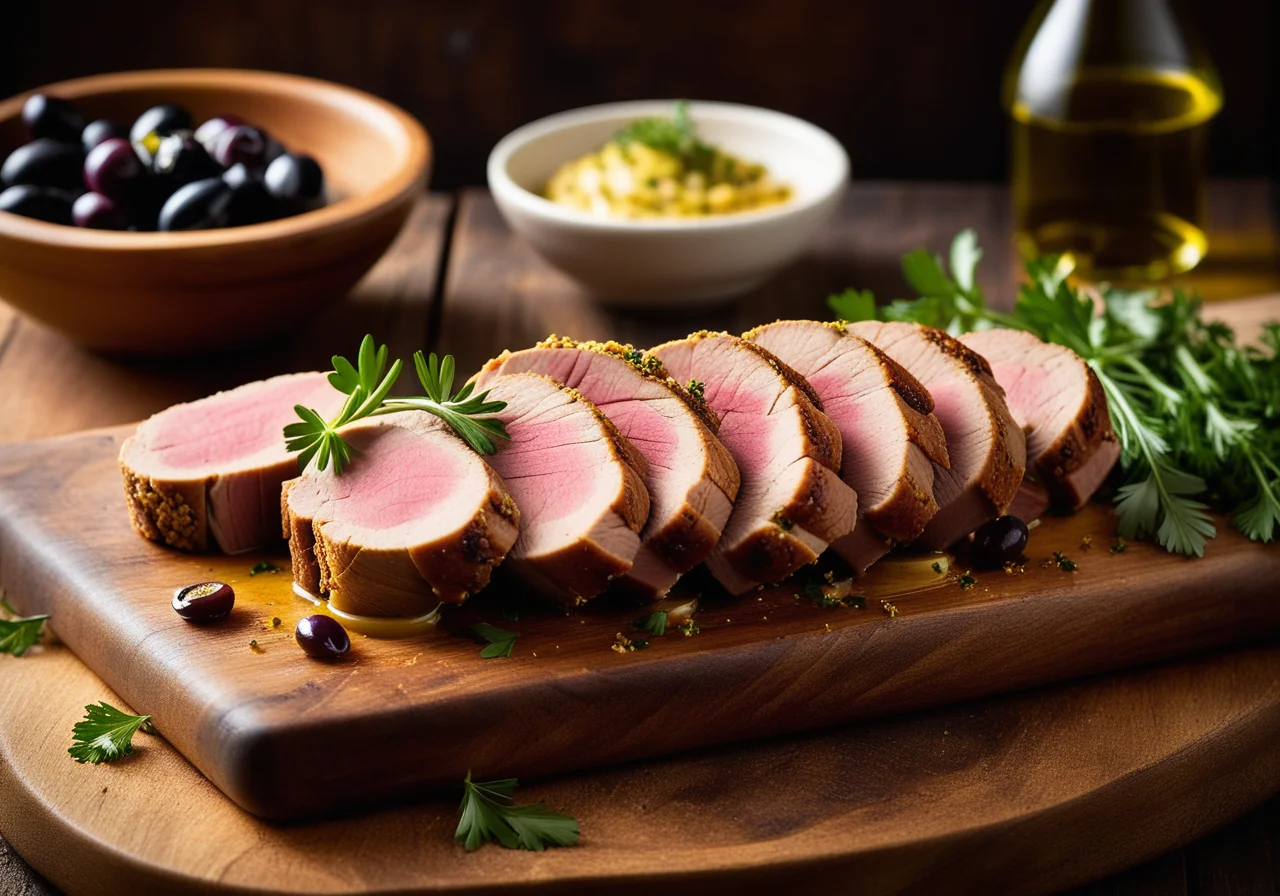 Pork Tenderloin with Mediterranean Crust