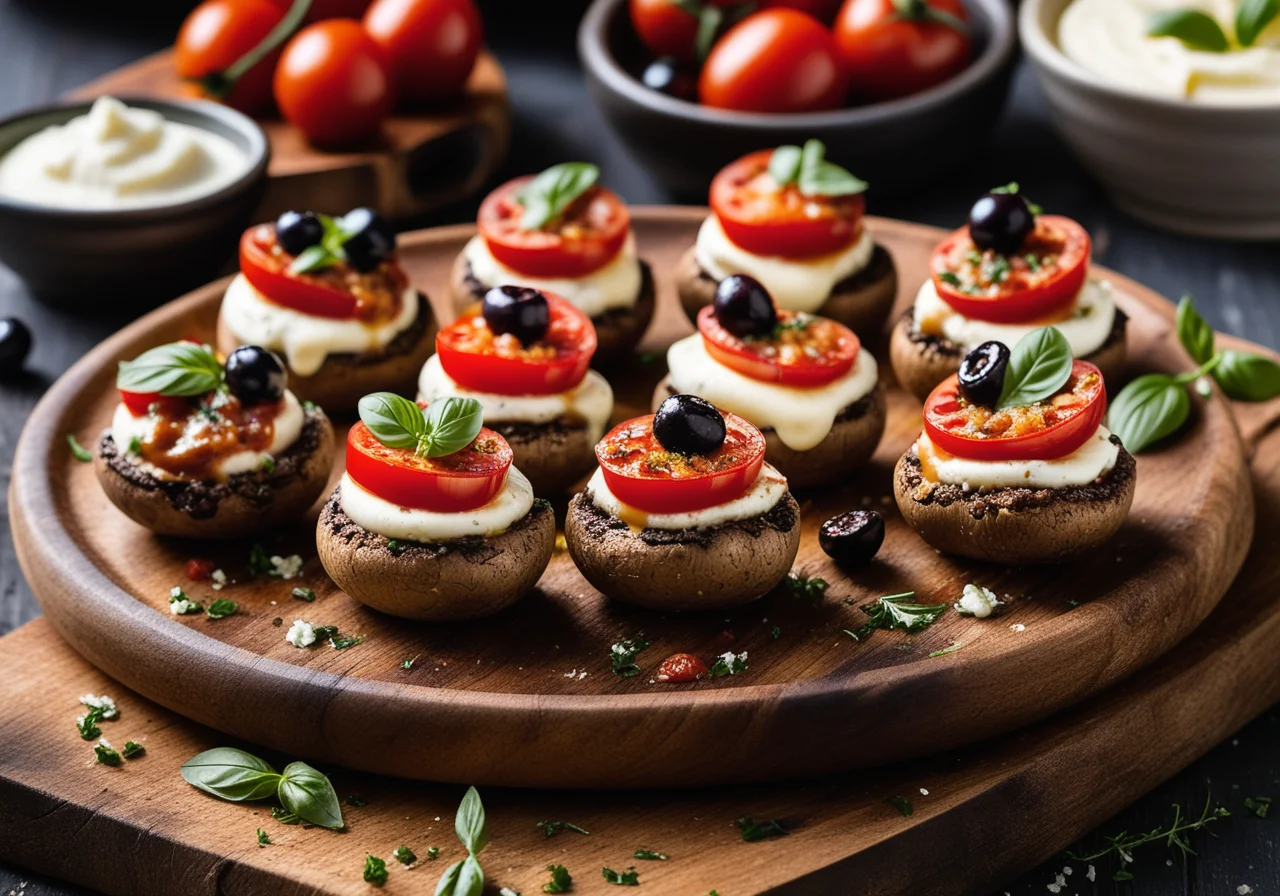 Mediterranean Stuffed Mushrooms