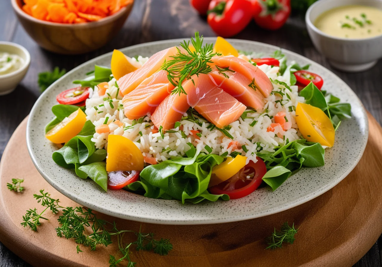 Rice Salad with Smoked Salmon