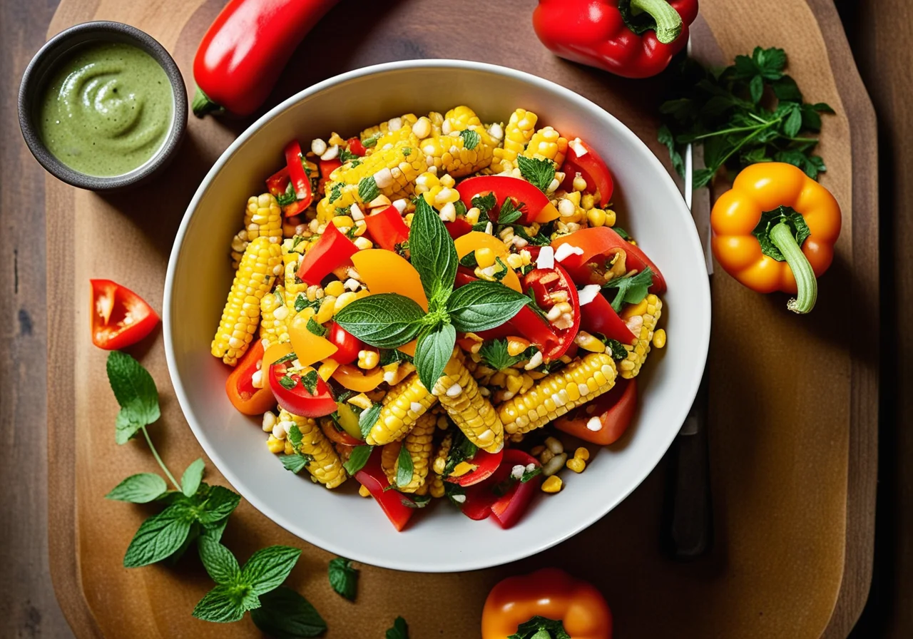 Corn and Pepper Vegetable