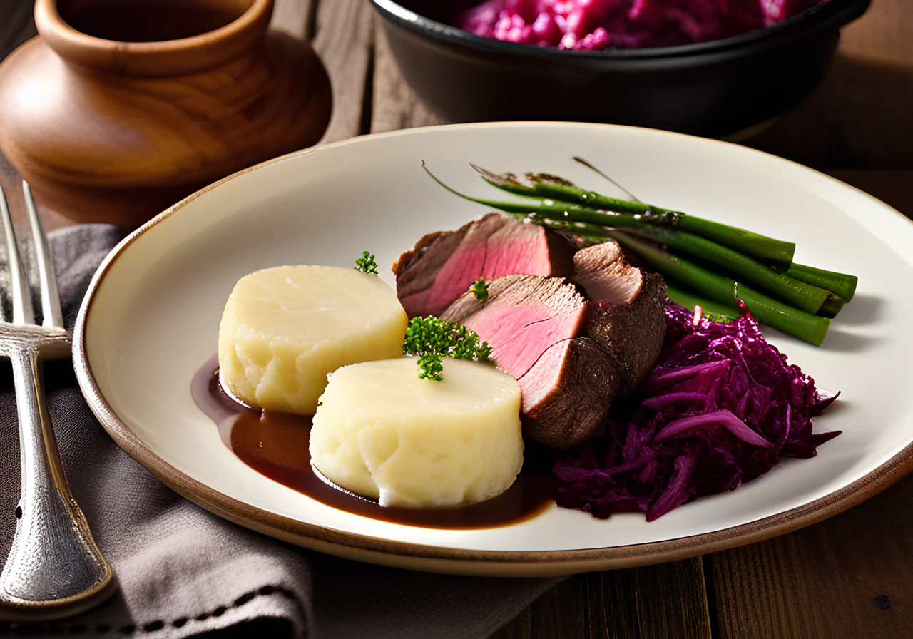 Venison Roast with Potato Dumplings