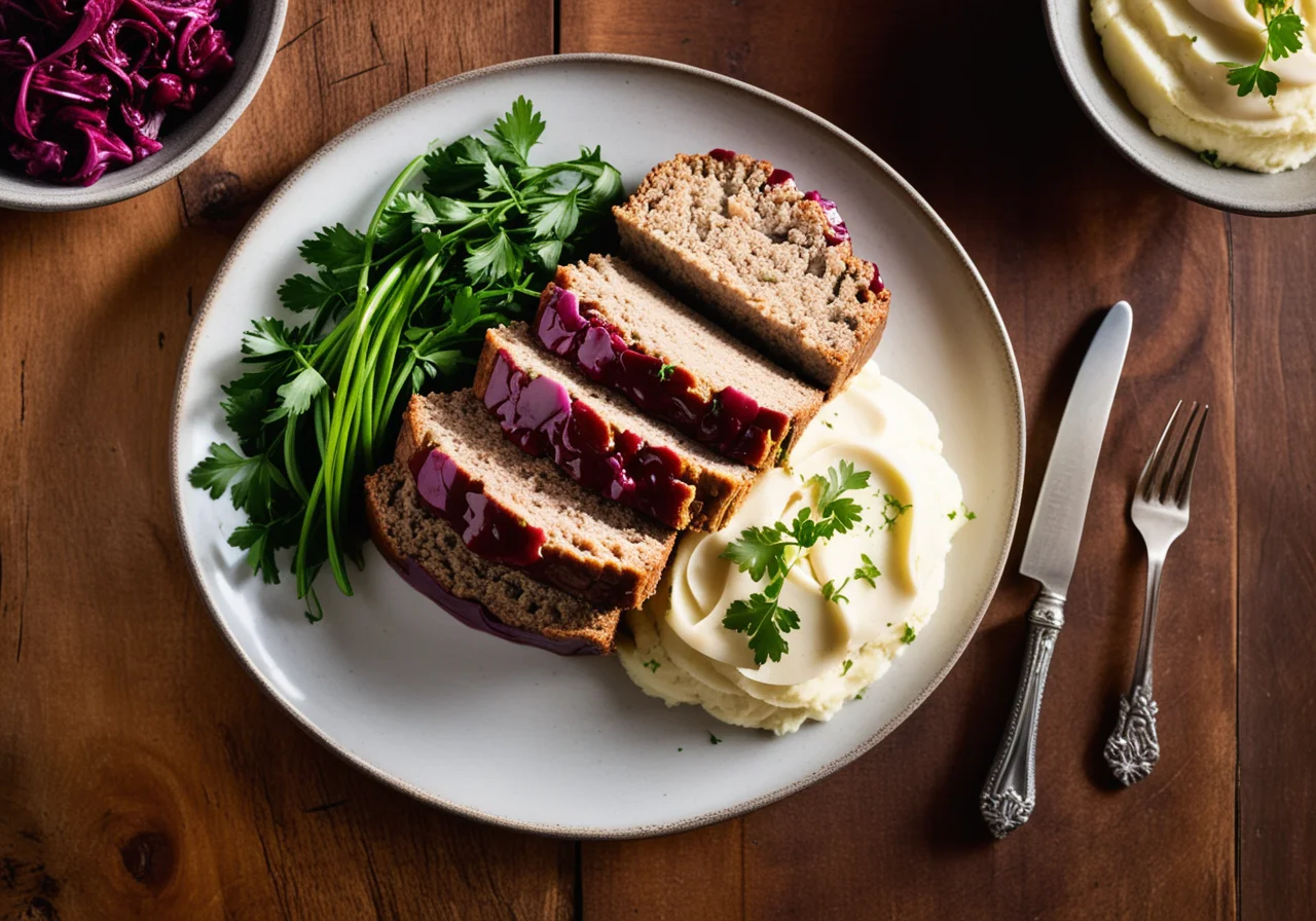 Turkey Meatloaf with Mashed Potatoes