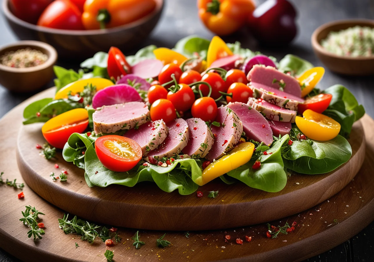 Tuna Salad with Colorful Vegetables