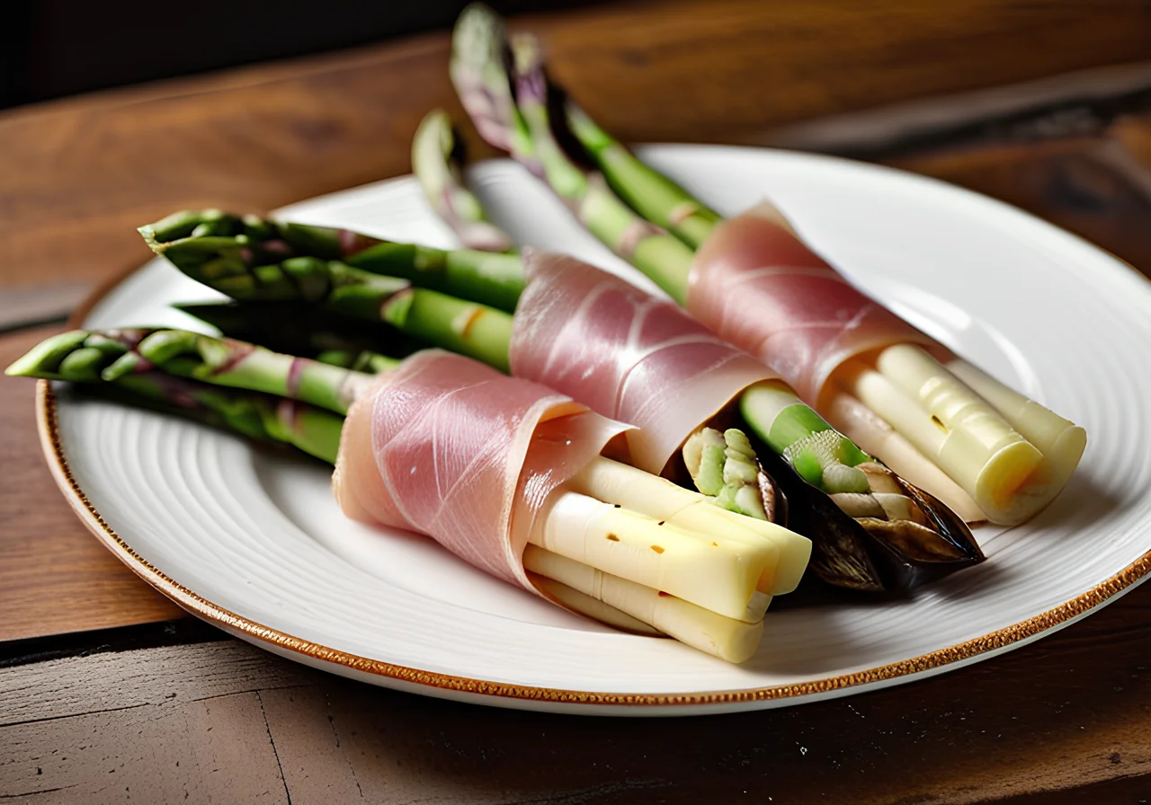 White Asparagus in Saltimbocca Style