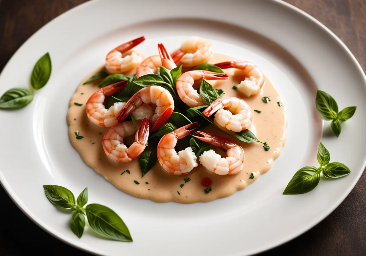 Large Shrimp with Anchovy Cream