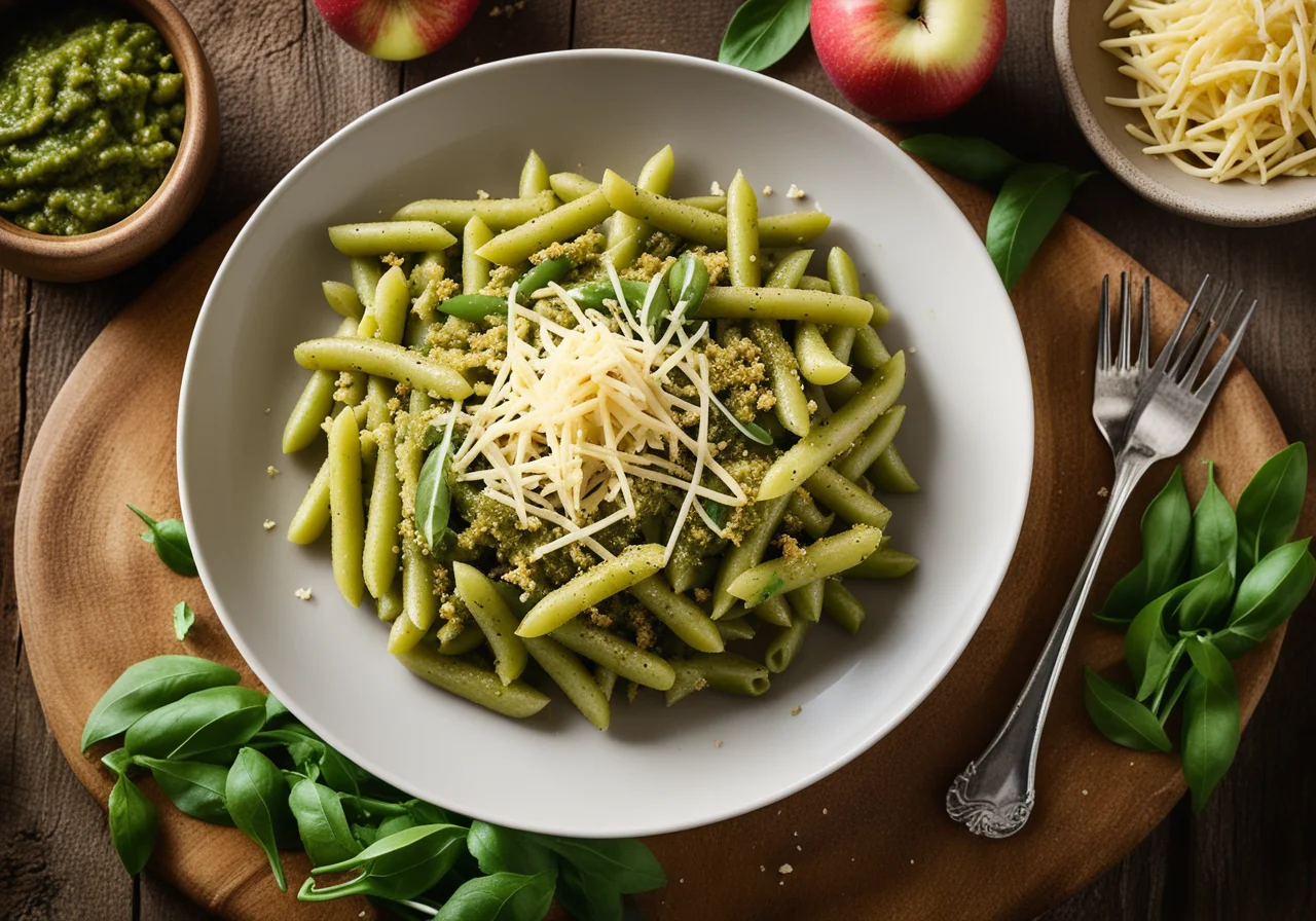 Pasta with Beans and Pesto