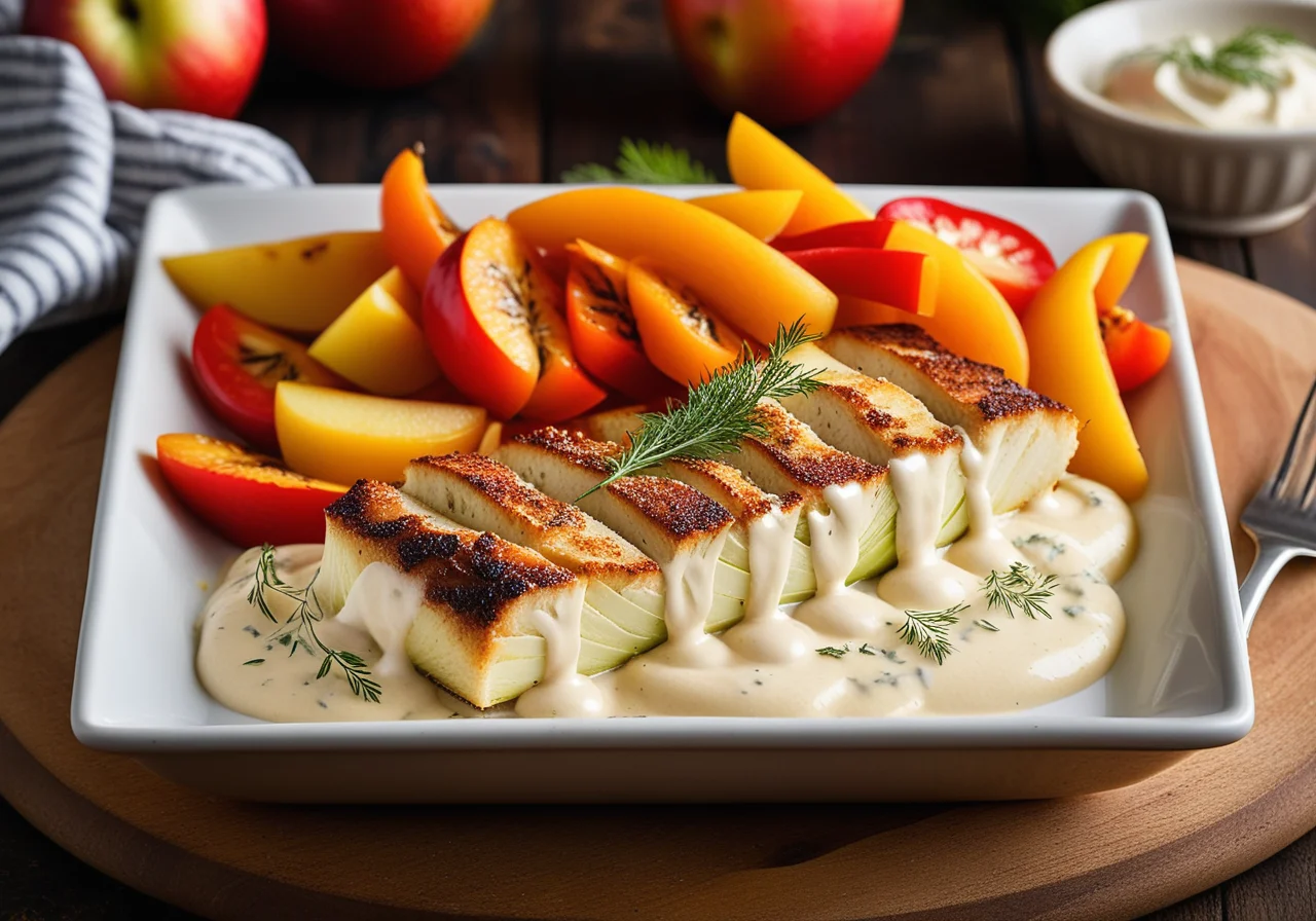 Cod Gratin with Bell Pepper and Apple