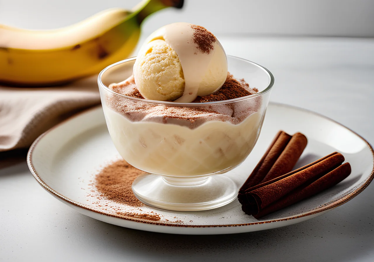 Quark Ice Cream with Banana
