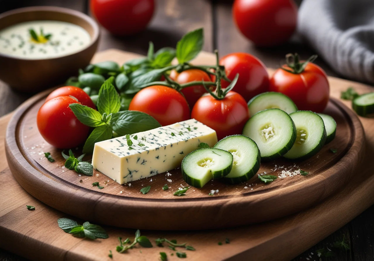 Sheep Cheese with Vegetables