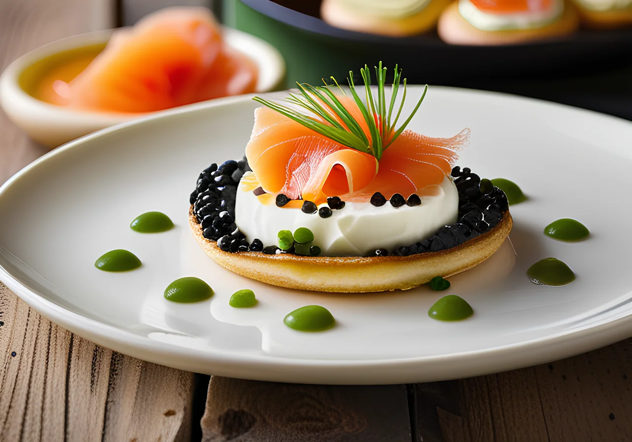 Blinis with Salmon and Caviar