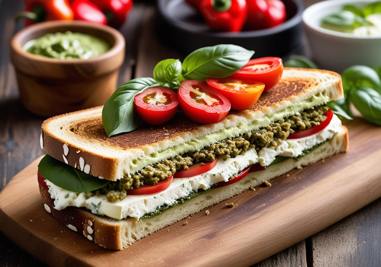 Paprika-Goat Cheese Sandwich