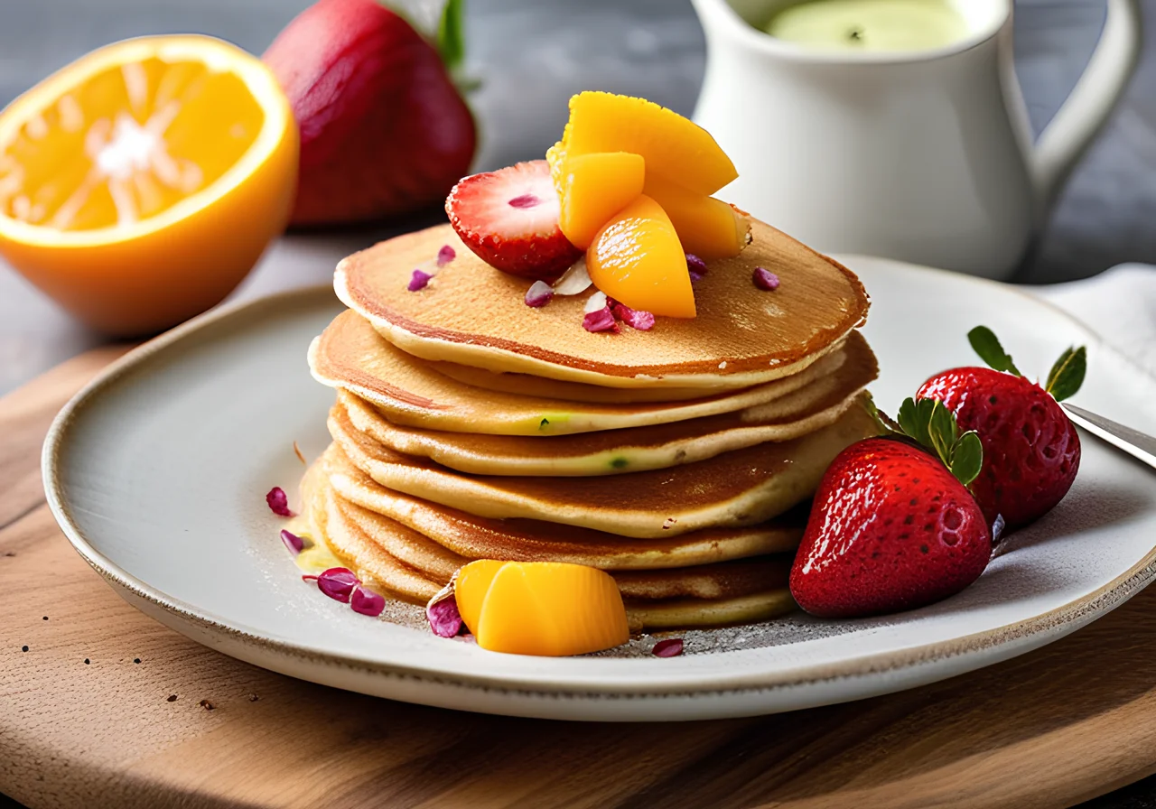 Pancakes with Exotic Fruits
