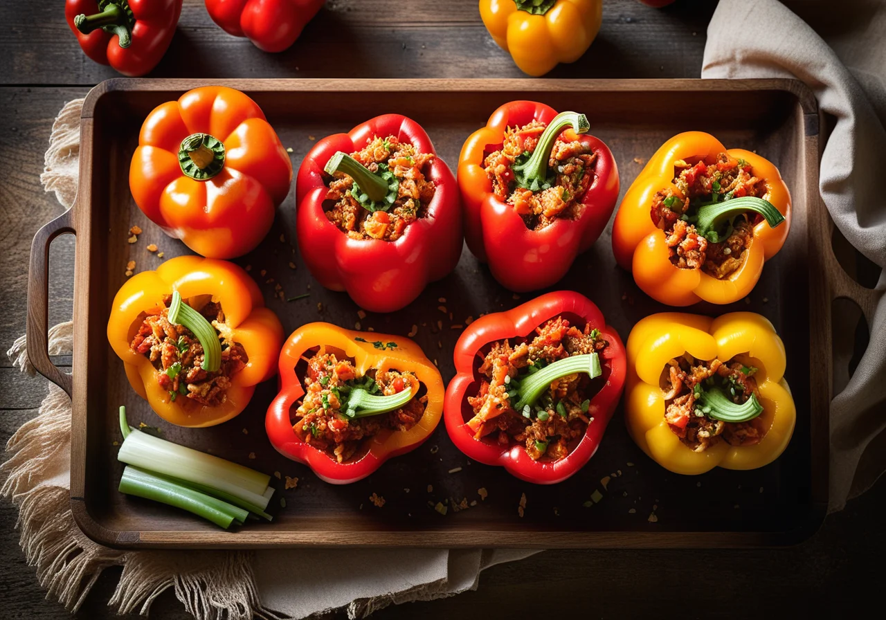Stuffed Bell Peppers with Crab Meat