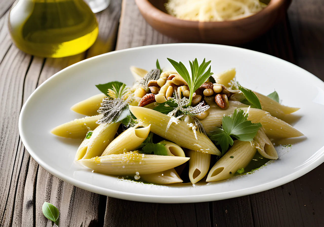 Penne with Wild Garlic