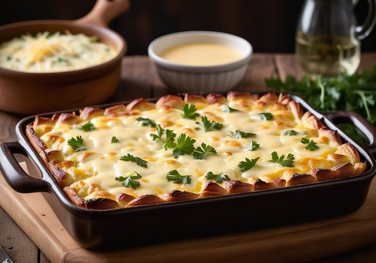 Porree-Schinken-Auflauf