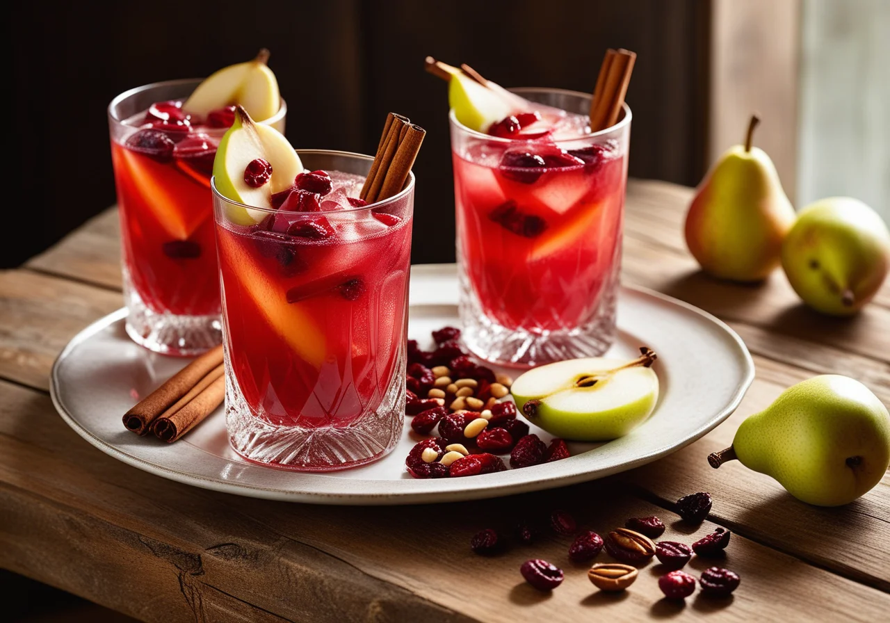 Fruit Punch with Cranberries and Pine Nuts