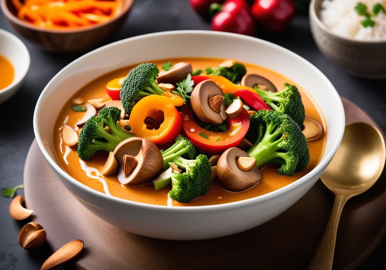 Spicy Vegetable Curry with Red Curry Sauce