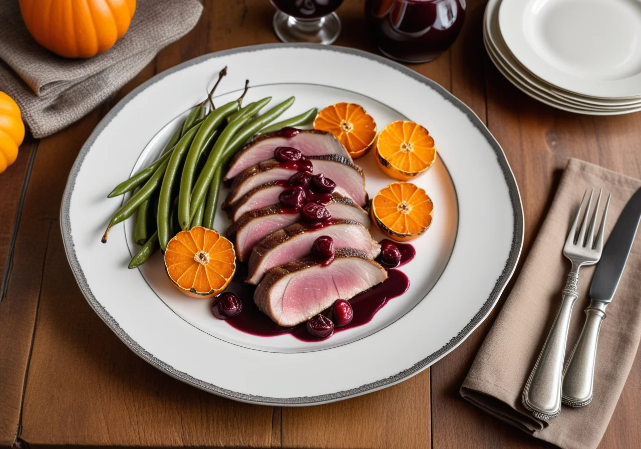Duck Breast with Cherry Sauce