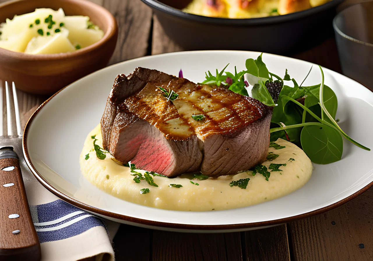 Filet Steak with Potato Gratin