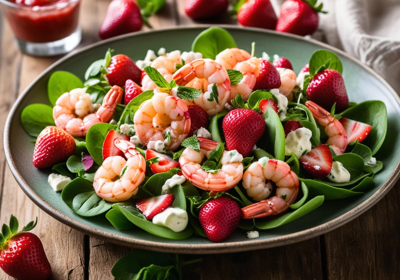 Summer Strawberry Shrimp Salad