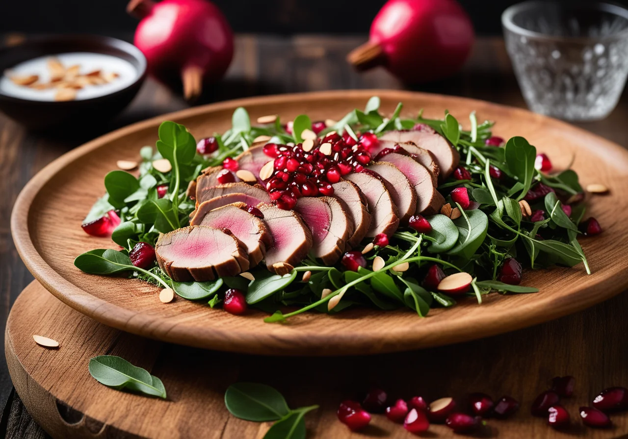 Rucola salad with duck breast