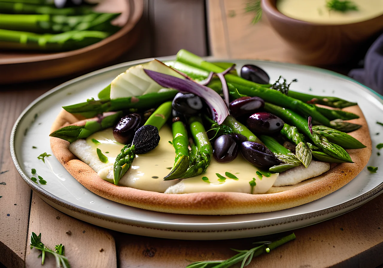 Vegan Asparagus Pizza