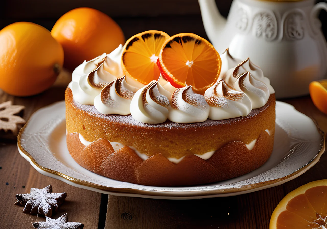 Marzipan Cake with Oranges