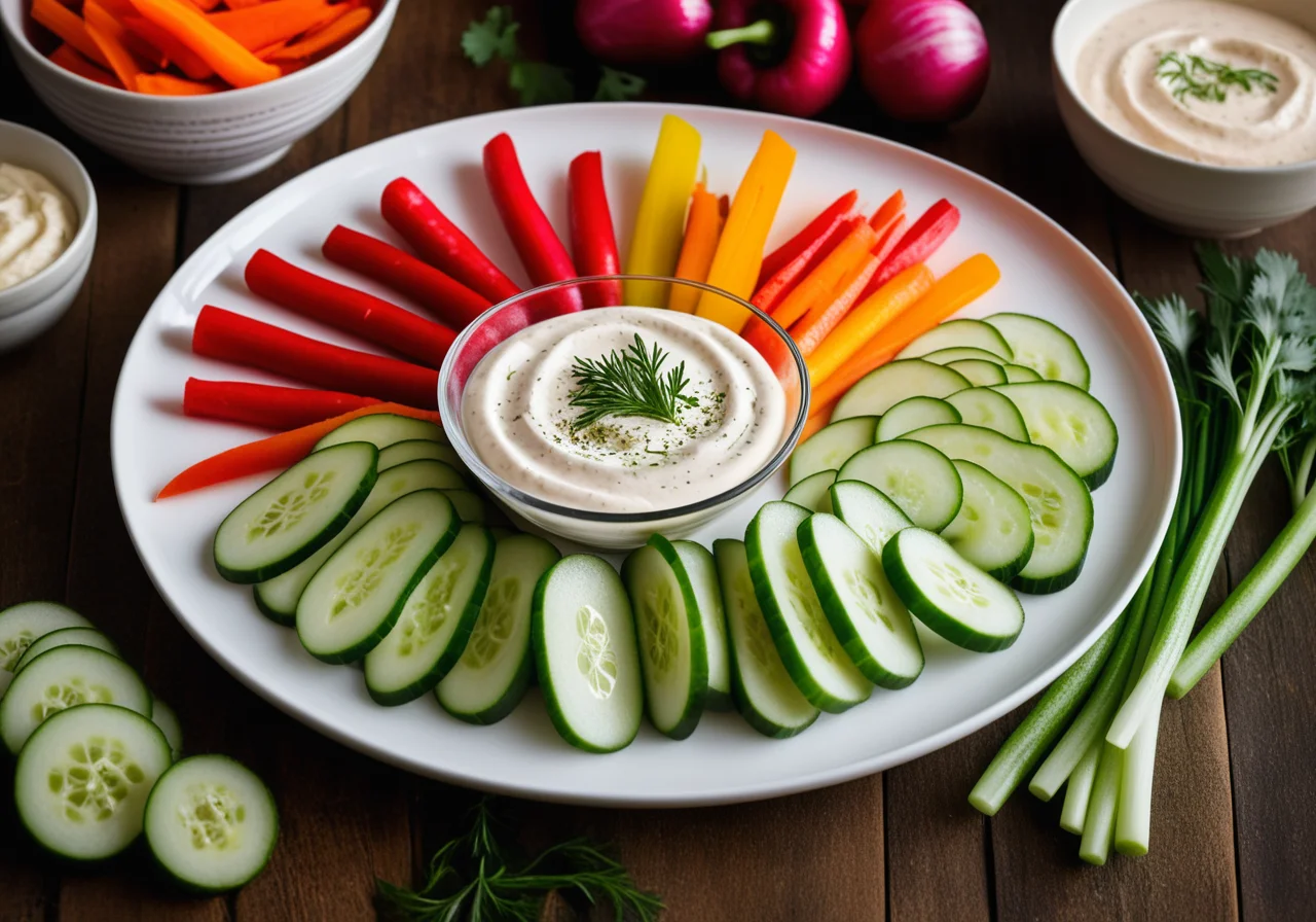 Vegetable Sticks with Horseradish Cream