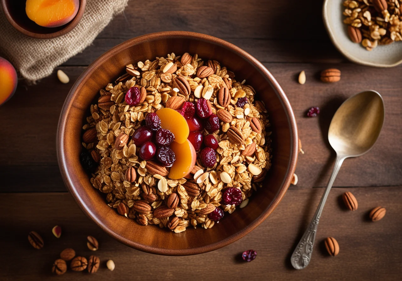 Granola with Maple Syrup and Pistachios