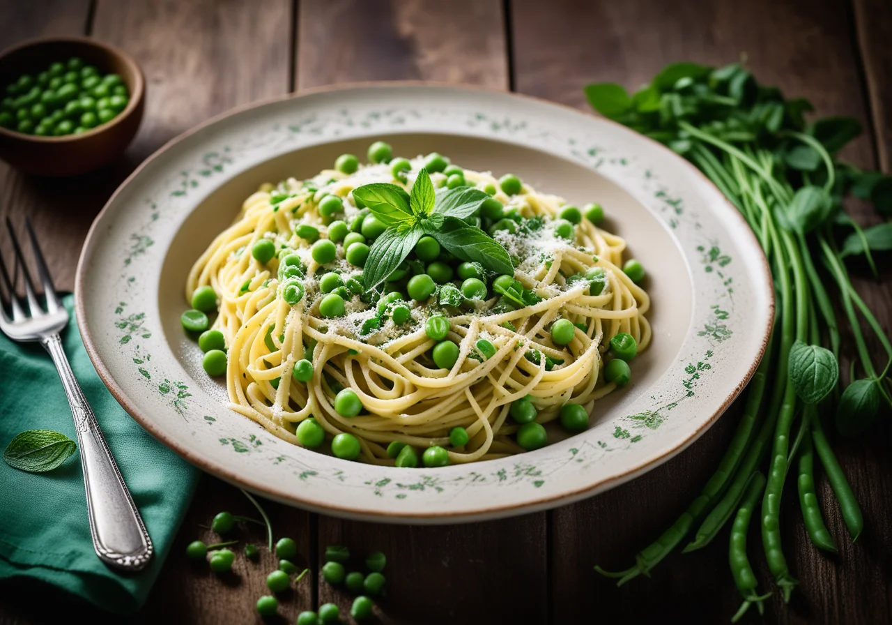 Pasta with Mint and Peas