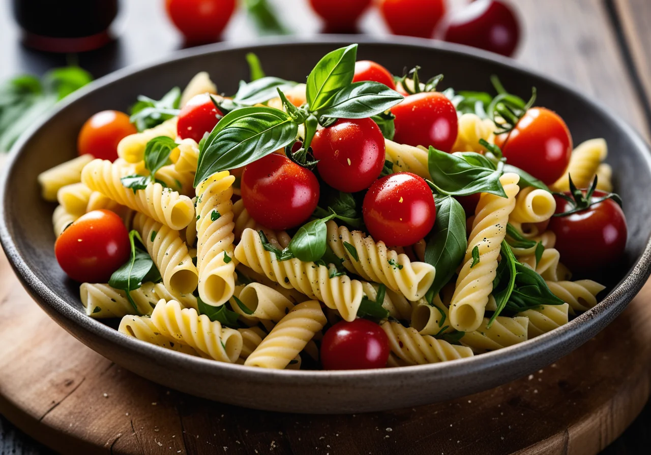 Pasta Salad with Apples and Tomatoes