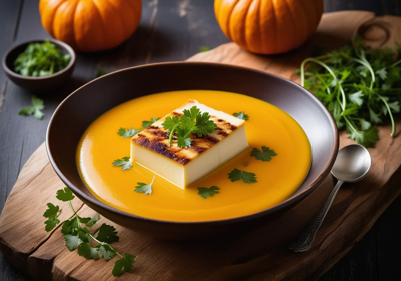 Pumpkin Soup with Cod