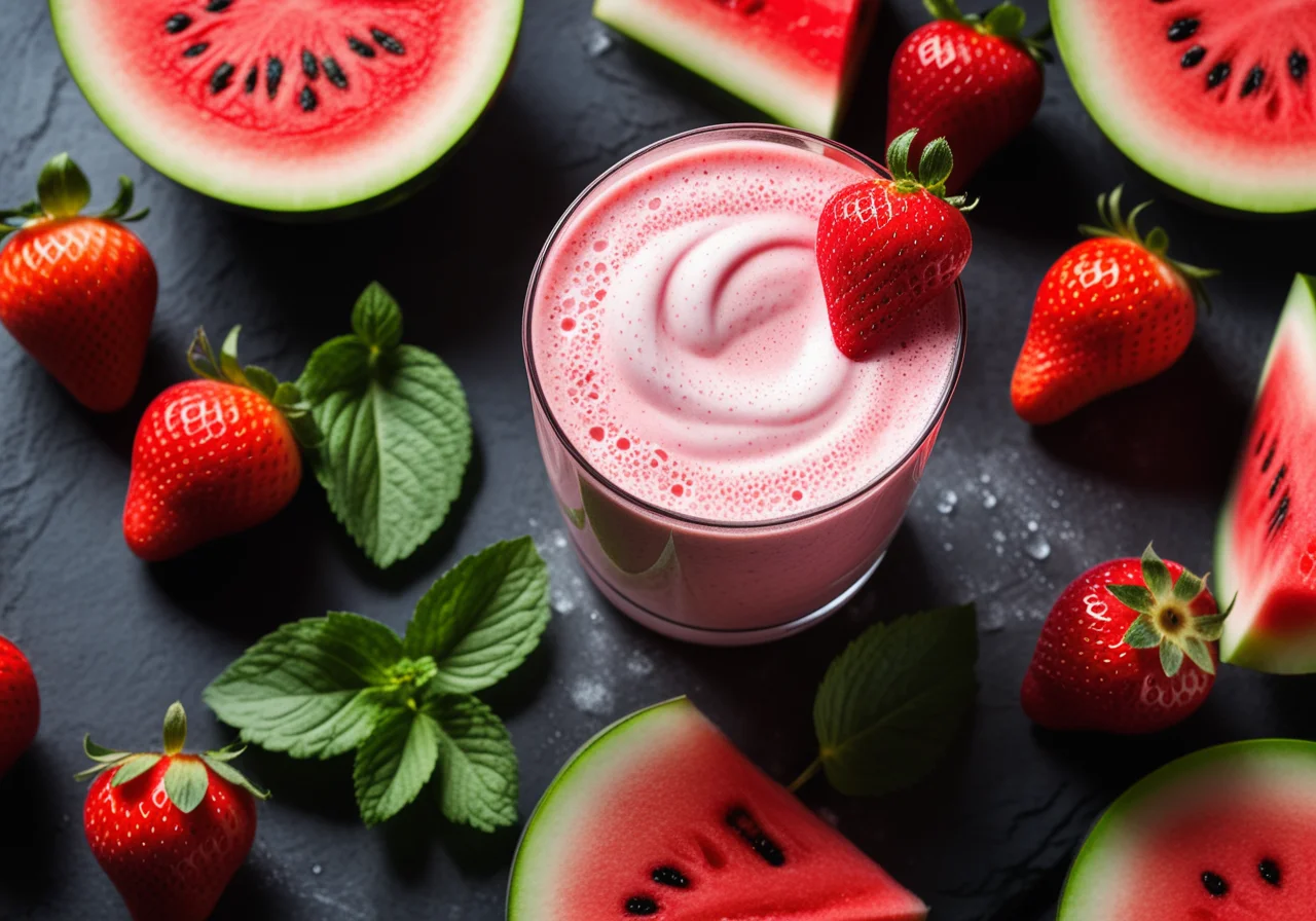 Watermelon-Strawberry Smoothie