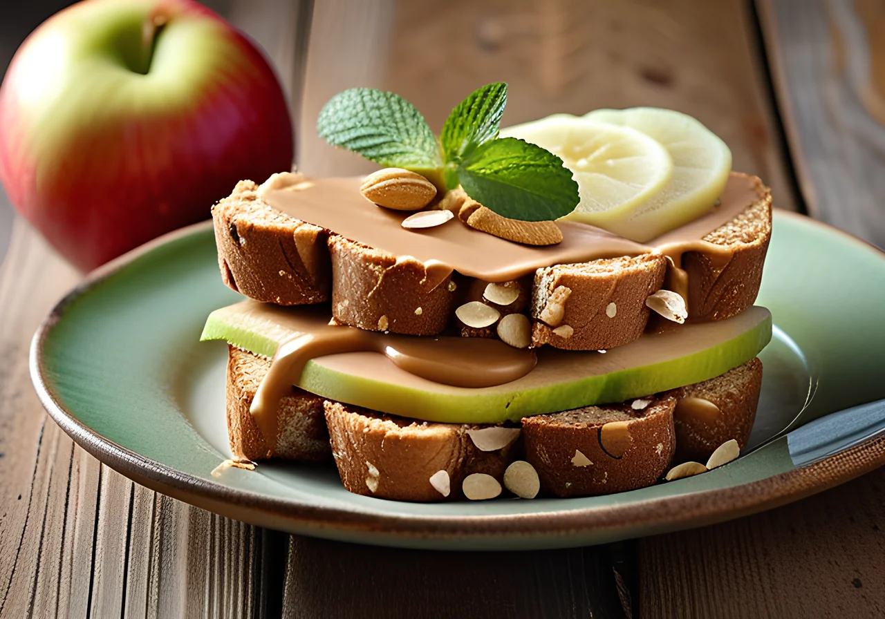 Apple Sandwich with Peanut Butter