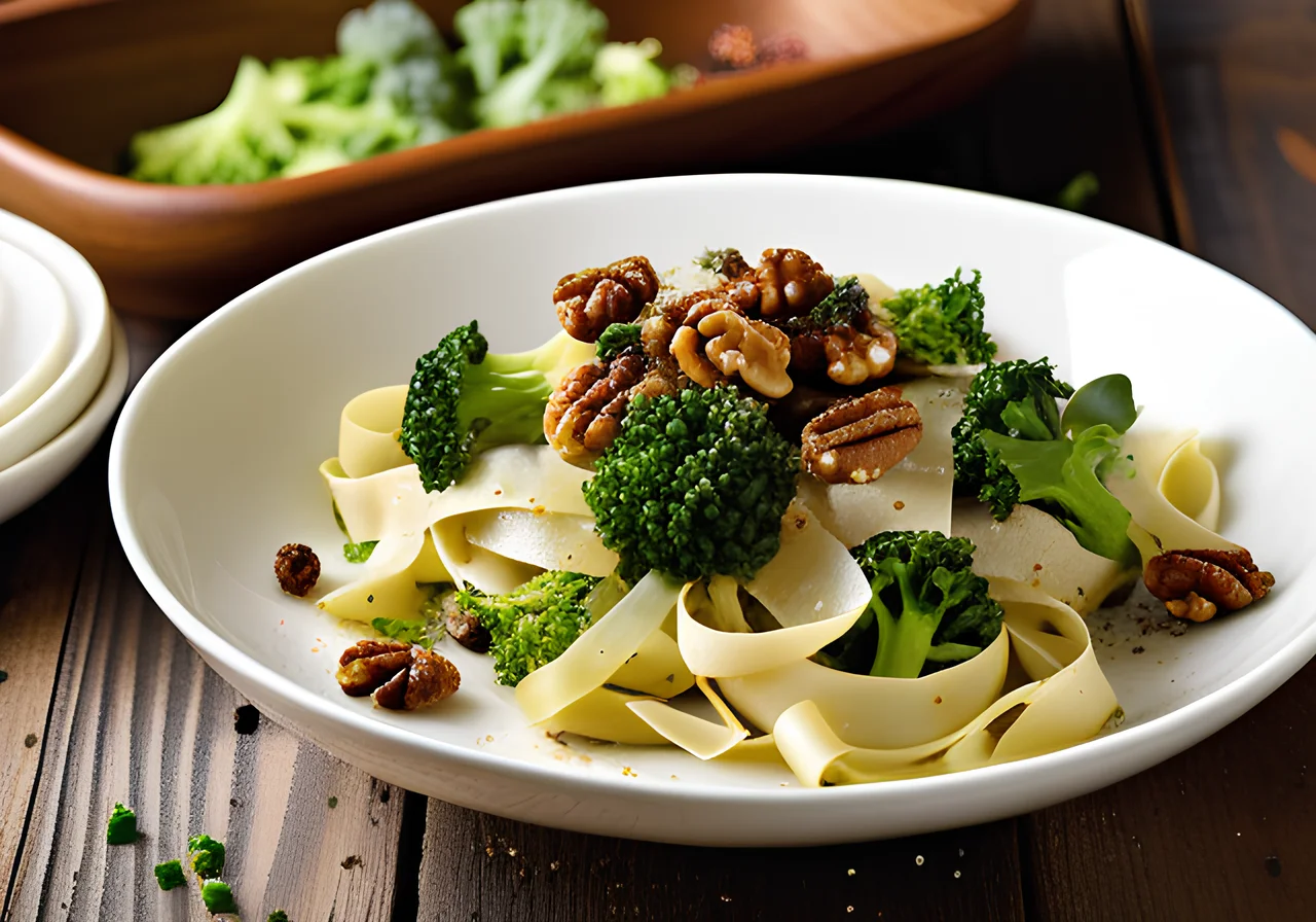Tagliatelle with Broccoli and Walnuts