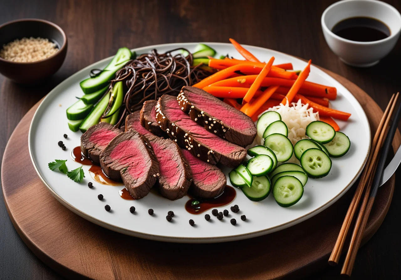 Asian Pepper Steak with Vegetable Strips