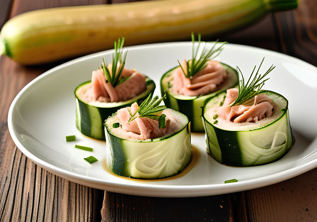 Zucchini Rolls Filled with Tuna