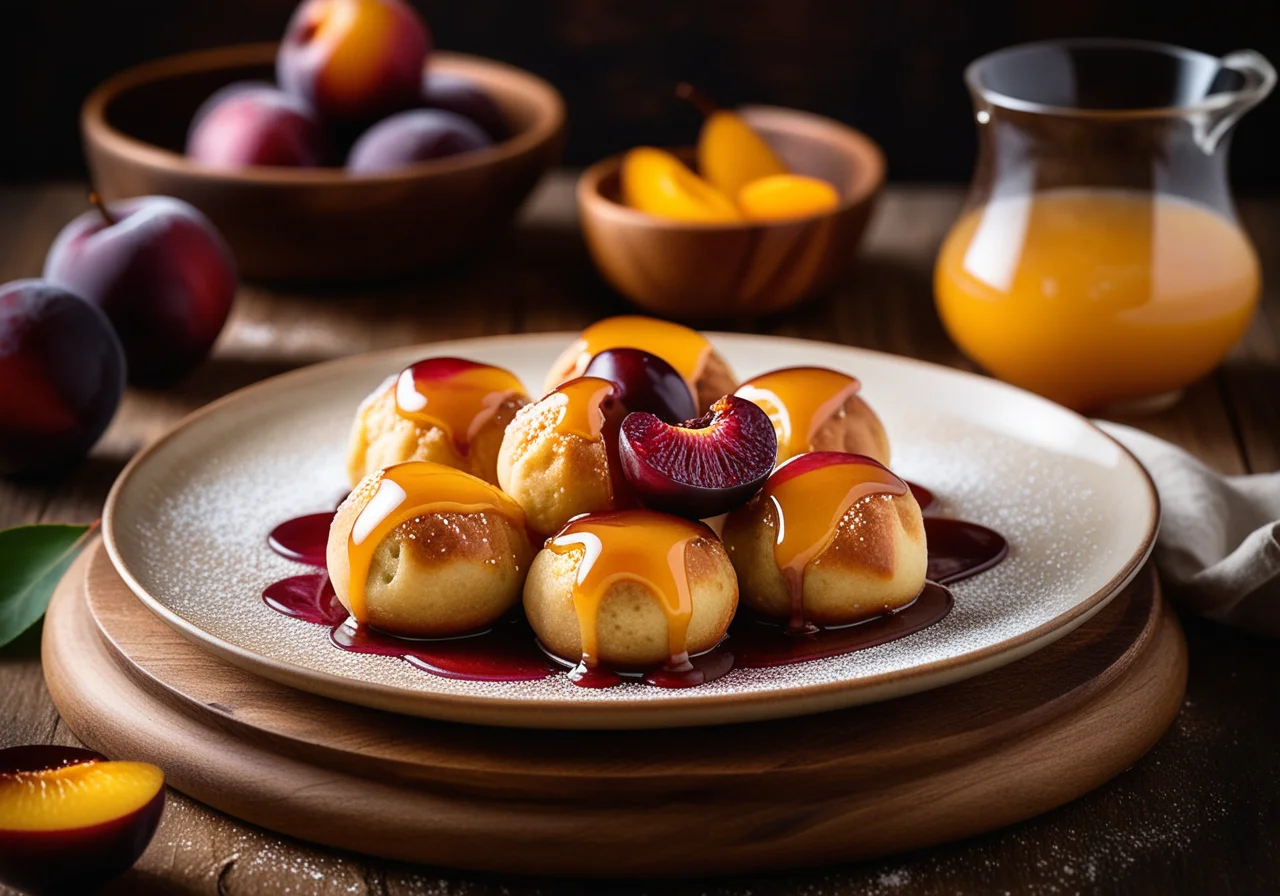 Quark Zwetschgen Dumplings