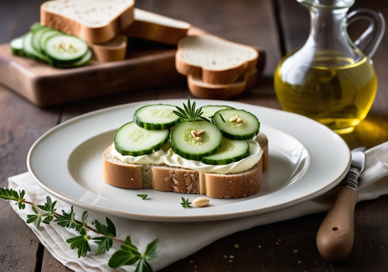 Cream Cheese Cucumber Sandwich